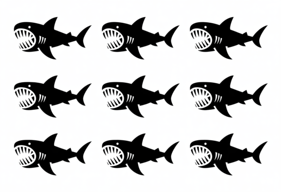 Cute Shark Clipart SVG, Funny Shark