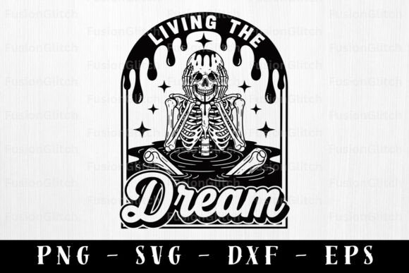Funny Skeleton SVG: Living the Dream for Embroidery Makers