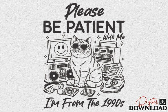 Sarcastic Retro 90s Funny Cat SVG Review for Real Embroidery Use