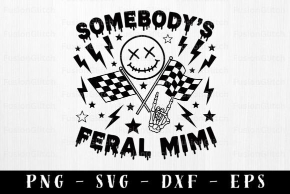 Somebody's Feral Mimi SVG: A Playful Embroidery Fit for Quirky Gifts